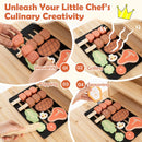 Wooden Play BBQ Grill with Sink and Food Accessories – Natural