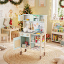 Green Play Kitchen with Lights, Coffee Maker and Chalkboard – Green