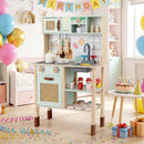 Green Play Kitchen with Lights, Coffee Maker and Chalkboard – Green