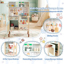Green Play Kitchen with Lights, Coffee Maker and Chalkboard – Green