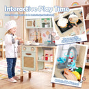Green Play Kitchen with Lights, Coffee Maker and Chalkboard – Green