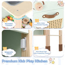 Green Play Kitchen with Lights, Coffee Maker and Chalkboard – Green