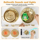 Wooden Play Kitchen with Light-Up Stove and Ice Dispenser – White