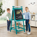 Folding Wooden Art Easel with Three Height Settings – Green