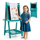 Folding Wooden Art Easel with Three Height Settings – Green