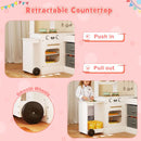 Corner Play Kitchen with Pull-Out Countertop and Ice Maker – White