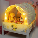 Kids Tunnel Play Tent with Glow-in-the-Dark Stars – Beige