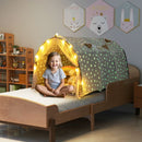 Kids Tunnel Play Tent with Glow-in-the-Dark Stars – Grey