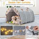 Kids Tunnel Play Tent with Glow-in-the-Dark Stars – Grey