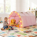 Kids Tunnel Play Tent with Glow-in-the-Dark Stars – Pink