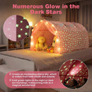 Kids Tunnel Play Tent with Glow-in-the-Dark Stars – Pink