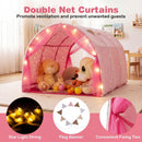 Kids Tunnel Play Tent with Glow-in-the-Dark Stars – Pink