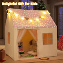 Kids Playhouse Tent with Glowing Stars and Mat – Pink