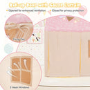 Kids Playhouse Tent with Glowing Stars and Mat – Pink
