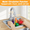 Modular Play Kitchen and Fridge with Circulating Tap – Natural