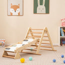 Adjustable Wooden Triangle Climber with Reversible Ramp – Natural