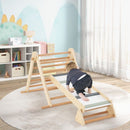 Adjustable Wooden Triangle Climber with Reversible Ramp – Natural
