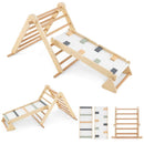 Adjustable Wooden Triangle Climber with Reversible Ramp – Natural