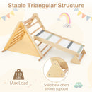 Adjustable Wooden Triangle Climber with Reversible Ramp – Natural