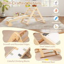Adjustable Wooden Triangle Climber with Reversible Ramp – Natural