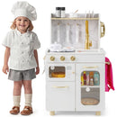 Compact White Play Kitchen with Telephone and Recipe Card – White