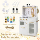 Compact White Play Kitchen with Telephone and Recipe Card – White