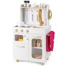 Compact White Play Kitchen with Telephone and Recipe Card – White