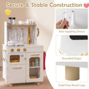 Compact White Play Kitchen with Telephone and Recipe Card – White