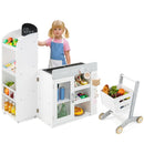 Modular Grocery Store Playset with Shopping Cart – White