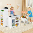 Modular Grocery Store Playset with Shopping Cart – White
