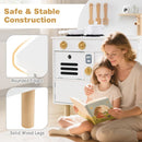 Compact Play Kitchen with Curved Backboard and Cookware – White