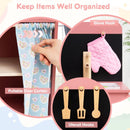 Compact Pink Play Kitchen with Curtain and Chef Apron – Pink
