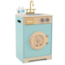 Wooden Toy Washing Machine with Sink – Blue