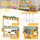 Outdoor Mud Kitchen with Planter Boxes and Trellis – Yellow