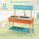 Outdoor Mud Kitchen with Grill Rack and Gardening Tools – Blue