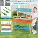 Outdoor Mud Kitchen with Grill Rack and Gardening Tools – Blue