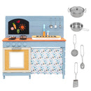Outdoor Mud Kitchen with Circulating Tap and Cookware – Blue