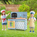 Outdoor Mud Kitchen with Circulating Tap and Cookware – Blue