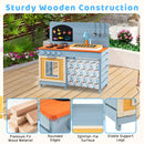 Outdoor Mud Kitchen with Circulating Tap and Cookware – Blue