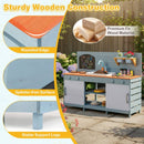 Outdoor Mud Kitchen with Sliding Doors and Circulating Tap – Blue