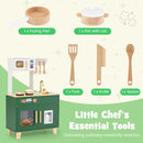 Play Kitchen with Microwave and Ice Dispenser – Green