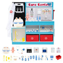 Wooden Toy Medical Centre with Examination Area – Blue