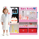Wooden Toy Medical Centre with Examination Area – Pink