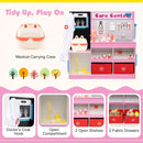 Wooden Toy Medical Centre with Examination Area – Pink