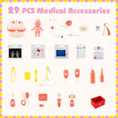 Wooden Toy Medical Centre with Examination Area – Pink