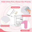 Wooden Toy Doctor's Office with Folding Table – Pink