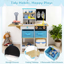 Wooden Toy Doctor's Office with Folding Table – White