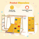 Wooden Jungle Gym with Basketball Hoop and Slide – Rainbow