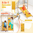 Wooden Jungle Gym with Basketball Hoop and Slide – Rainbow