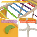 Wooden Jungle Gym with Basketball Hoop and Slide – Rainbow